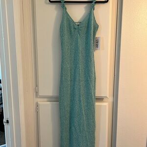 12th Tribe Teal knit Maxi Dress